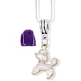 thumbnail image 1 of Poodle Dog Pet White Charm Necklace, 1 of 4