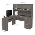 thumbnail image 5 of Bestar Innova Plus L-Shaped Desk, White, 5 of 7