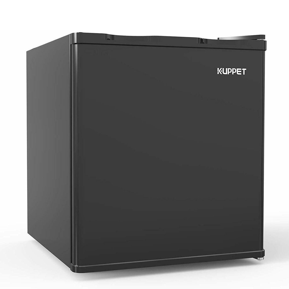 KUPPET Compact Upright Freezer, Single Door, Reversible Stainless Steel