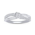 thumbnail image 2 of AFFY 1/10 Carat Round Shape Natural White Diamond Promise Ring For Women's In 14K White Gold Plated 925 Sterling Silver Sterling Silver (0.1 Cttw, I2-I3 Clarity), Ring Size-11.5, 2 of 4