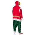 thumbnail image 4 of Shrek Santa Adult Unisex Fleece Hooded Kigurumi Costume Pajama Union Suit, 4 of 7