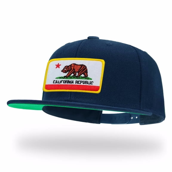 California Republic Bear Snapback Hats for Men Women Wool Adjustable Baseball Caps