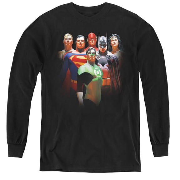 Jla - Roll Call - Youth Long Sleeve Shirt - Medium
