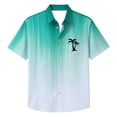 thumbnail image 5 of Hawaiian Shirt for Men Summer Short Sleeve Button Down Lapel Collar Gradient Color Casual Beach Shirts Vacation Outfits, 5 of 5