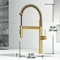 thumbnail image 4 of VIGO Edison Pro 20 in. Single Handle Pull Down Sprayer Kitchen Faucet in Matte Brushed Gold-VG02052MG, 4 of 15