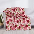 thumbnail image 3 of Fuzoiu Rose Flowers Print Flannel Blanket,Throw Blanket,Flannel Home Decor,Fleece Bed Blankets,Cozy Soft Blanket for Bed, Sofa, Camping, and Travel-60"x50", 3 of 6