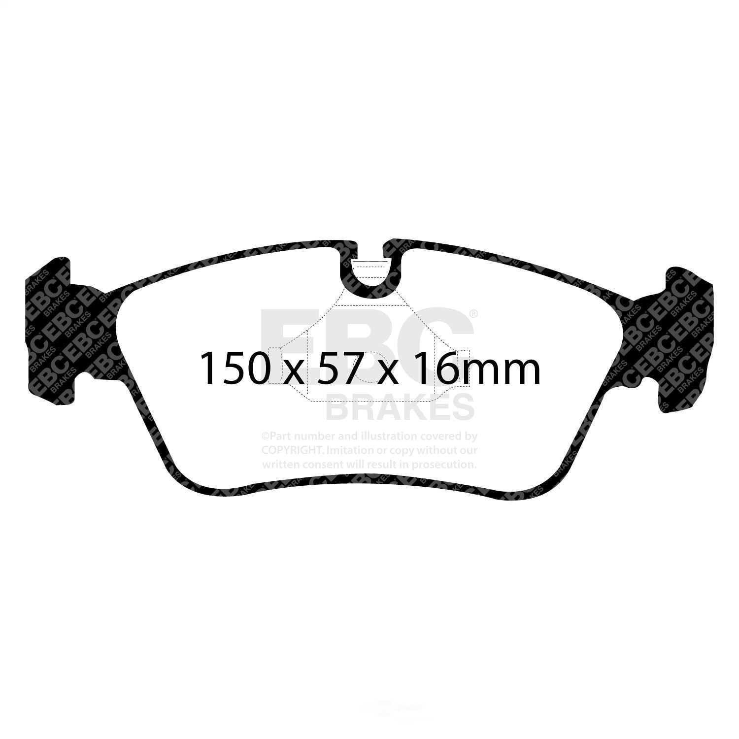 EBC 99-02 BMW Z3 2.5 Redstuff Front Brake Pads Fits select: 2001-2006 BMW 325, 2003-2005 BMW Z4