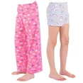 thumbnail image 2 of Munki Munki Pyjama Filles et Femmes Ensemble de Bas de Pyjama 2 Pcs avec Imprimés Fantaisistes - Rose (Grand), 2 of 8