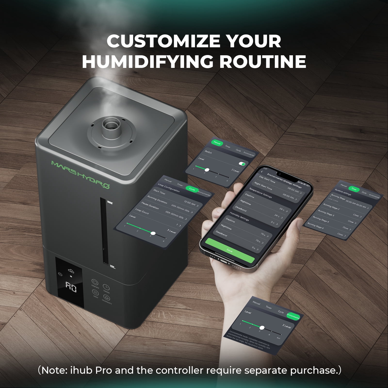 New Mars Hydro 6L Cool Mist Humidifier for Plants with RJ12 for Smart Control