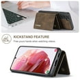 thumbnail image 5 of ELEHOLD 2 IN 1 Wallet Case for Samsung Galaxy S24 Plus, PU Leather Magnetic Detachable Card Holder Cash Pocket Kickstand Function Full Protective Cover for Samsung Galaxy S24 Plus, Coffee, 5 of 9