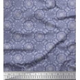 thumbnail image 1 of Soimoi Purple Cotton Cambric Fabric Seamless Damask Decor Fabric Printed Yard 56 Inch Wide, 1 of 3