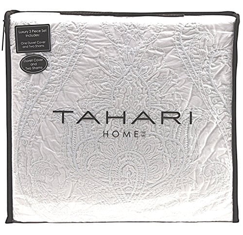 Cotton Quilted Fl Damask 3pc Full, Tahari Home Duvet Cover