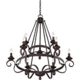 thumbnail image 5 of Traditional Nine Light Chandelier in Rustic Black Finish Bailey Street Home 71-Bel-1809327, 5 of 6