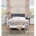 thumbnail image 1 of ACME Raegan Queen Bed in Fabric & Chrome, 1 of 4