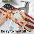 thumbnail image 6 of Sikiie Baseball Ball With Flag Splash Guard for Sink Faucet-1 PC Super Absorbent Fast Drying Mat Sink Gadgets-Splash Guard for Kitchen, Sink Mat, 6 of 7