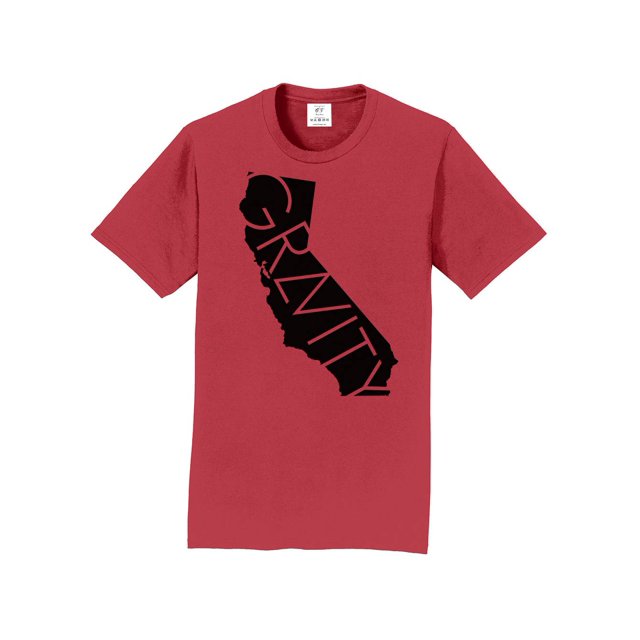 Gravity TradIng T-Shirt à Manches Courtes Cali - CardInal - Logo Noir - Petit