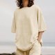 thumbnail image 4 of Puntoco Traje De Verano Para Mujer Moda Manga Corta Pantalones De Color Sólido Traje Casual De Dos Piezas Liquidación Puntoco Puntoco-5466, 4 of 8