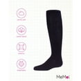thumbnail image 6 of MeMoi  Athletic Ribbed Cotton Blend Knee High Sock - Girls - Female, 8-9, Navy, 6 of 8