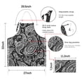 thumbnail image 7 of Black Paisley Pattern Apron-Garden Aprons for Women with Pockets-Cotton Linen Waterproof Kitchen Cooking Gardening Aprons Adjustable for Kitchen,Cooking,BBQ and Salon 33x27 Inch, 7 of 7
