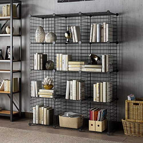 MAGINELS Wire Cube Storage Grid Shelves Unit Panels Organizer