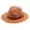 Brick Red-1, variant on Western Cowboy Hats for Women Classic Felt Wide Brim Fedora Hat Orange Halloween Retro Jazz Hat Unisex Rolled up Cap