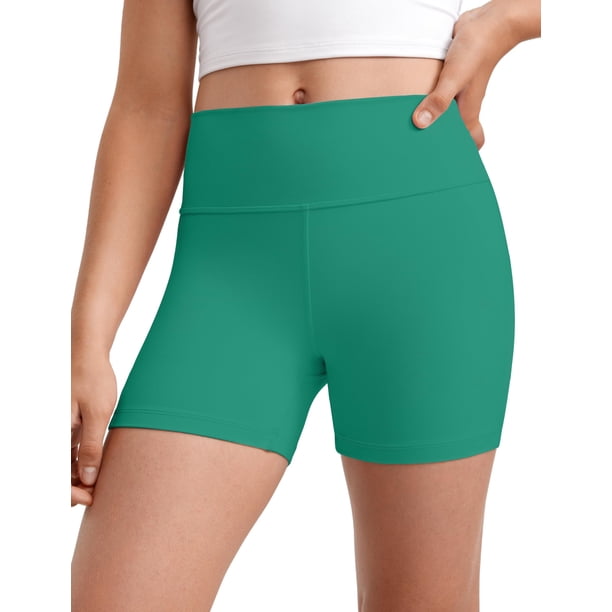 Shorts CRZ YOGA Butterluxe Biker de Cintura Alta Verde L