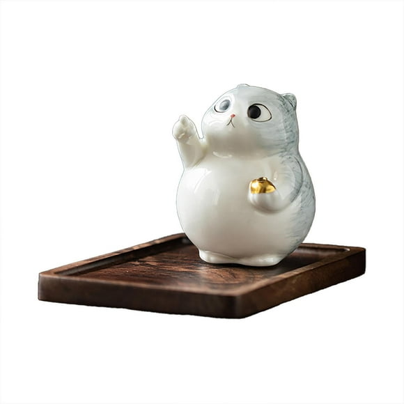 Handmade Ceramic Cat Incense Burner Aromatherapy Desktop Ornament For Zen Relaxation In Home Living Room Bedroom Study