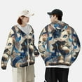 thumbnail image 4 of Fotbe Exotic Blue Cat Chaqueta con Protección Solar UPF 50+ para Hombre y Mujer, Camisa con Capucha y Bolsillos-Medium, 4 of 7