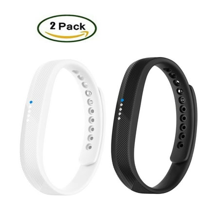 Fitbit Flex 2 Bands 2 Pack Replacement Wristband Accessories Classic TPU Material Sport Strap for 2016 Fitbit Flex 2 Fitness tracker(Large)