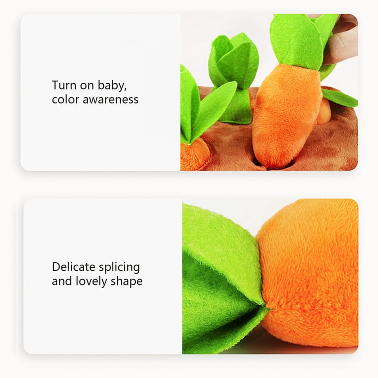 Ziurmut Pet Snuffle Carrot Toy, And Seek Farm Hondenpuzzel Hondenspeelgoed Dog Enrichment Toy Voor Agressieve Kauwers 3619862190