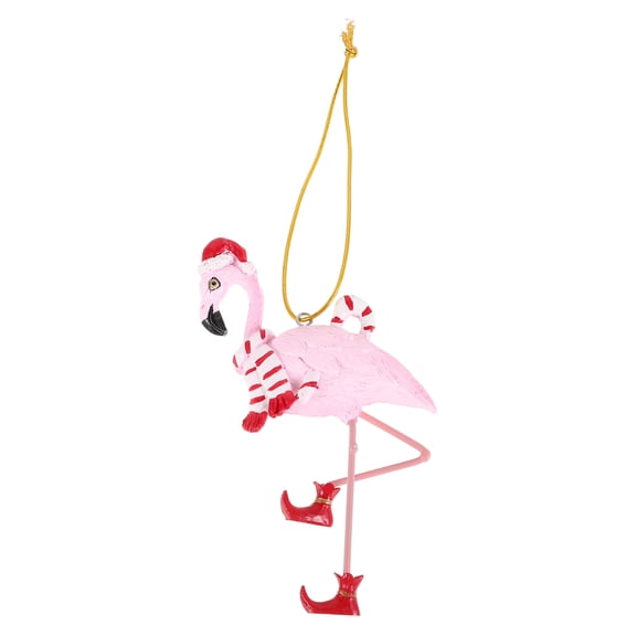 BESTYASH Flamingo Christmas Ornament Hanging Decoration for Tropical Holiday Tree, Home and Seasonal Party Decor