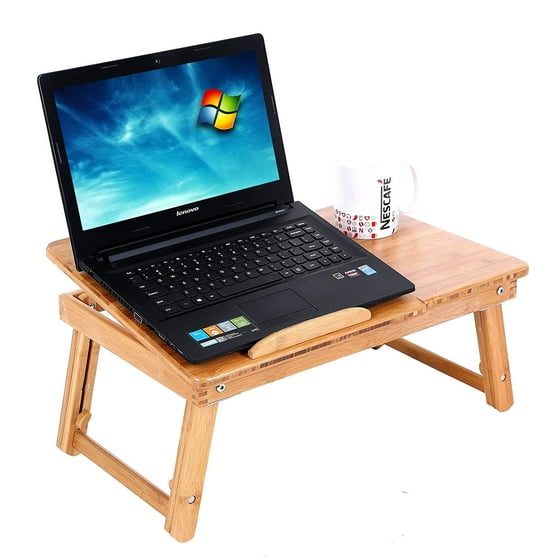 Ktaxon Bamboo Folding Laptop Table Lap Desk Bed Portable Computer Tray