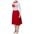 thumbnail image 4 of Rise of the Pink Ladies Dress Rydell High Cheerleading Outfit Halloween Suit for Women Girls, 4 of 8