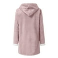 thumbnail image 7 of PINQI Teen Girls Fleece-Lined Parka Coats Open Front Tie Hooded Outwear Kids Fall Winter Thick Warm Long Jackets with Pockets, 7 of 7