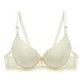 thumbnail image 3 of ALLLIST Push up Women's Bras Lace Underwire Underwire Solid Beige Lifting Plunge Ladies Bras Size S-XL, 3 of 4