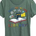 thumbnail image 3 of Pete The Cat - Meet Me At The Library - Women's Short Sleeve Graphic T-Shirt, 3 of 6