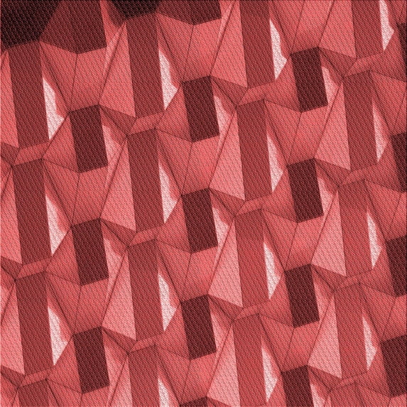 Ahgly Company Indoor Square Patterned Valentine Red Area Rugs, 5' Square