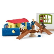schleich Farm World - مجموعة ألعاب فندقية مكونة من 54 قطعة لحيوانات الأطفال مع حيوانات أليفة وحارس وإكسسوارات - مجموعة ألعاب حيوانات تعليمية للأطفال بعمر 3+ عامًا
