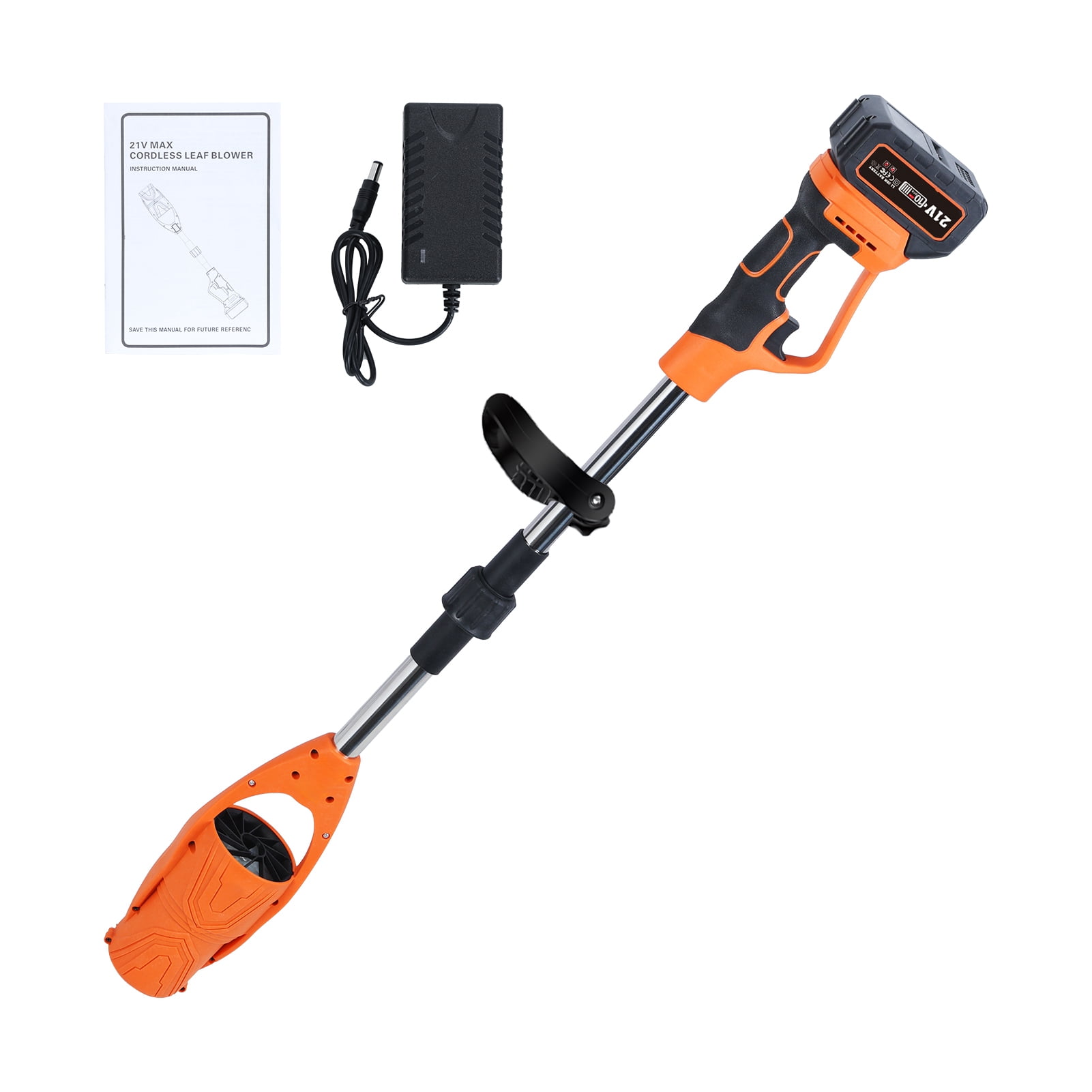 Aqzb Leaf Blower Cordless, 400W Leaf Blowers with 1 Battery Powered and 1 Charger, Detachable Folding Blower Cordless for Lawn Care, Patio, Indoor _Clearance Blower Device