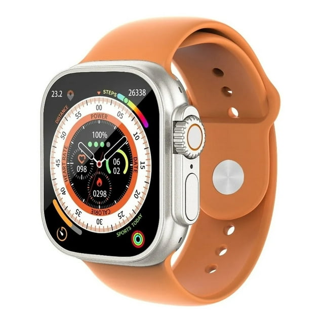 Smart Watch Reloj Inteligente S8 Max Fralugio Full Touch Hd Naranja Fralugio Lujo