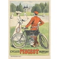 thumbnail image 2 of Ernest Thelem 14x18 Gold Ornate Wood Frame and Double Matted Museum Art Print Titled - Peugeot Cycles, 2 of 4