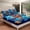 Blue, variant on YST Kids Cartoon Sheets Queen for Girls Boys Teens Exotic Style Bed Sheets Set Kawaii White Fox Pattern Sheet Set Japanese Anime Flat Fitted Sheet with 2 Pillowcases