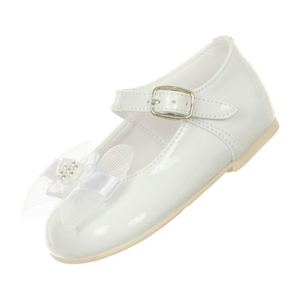The Rain Kids Rain Kids Girls White Patent Bow Glittery The Rain Kids Rain Kids Girls White Patent Bow Glittery