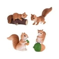 thumbnail image 4 of yuksok 4xRealistic Miniature Squirrel Figure 4Pack for Automobile Desk Decoration A, 4 of 9