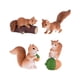 thumbnail image 3 of Juego de 4 mini figuras de ardillas de resina para decorar tartas. A, 3 of 9