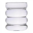 thumbnail image 1 of 2x Taza de Vidrio Acanalada, Vasos de Cerveza, Vaso Estético, Vasos de Leche, Vasos de Cóctel, Vasos de Café para Jugo, Agua, Leche 2 piezas, 1 of 8