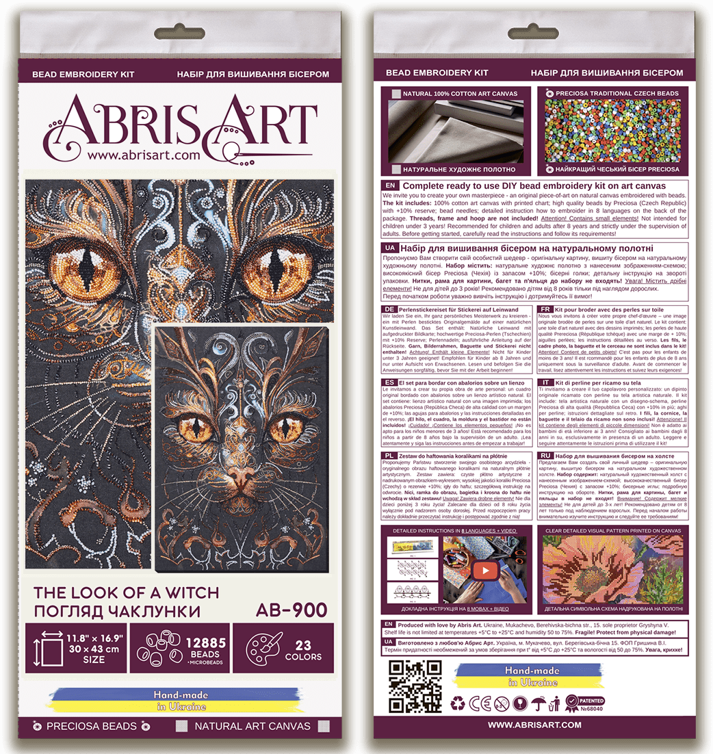 Main Bead Embroidery Kit - The look of a witch AB-900