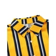 thumbnail image 5 of Lars Amadeus Men's Summer Striped Short Sleeves Beach Hawaiian Shirt, 5 of 6