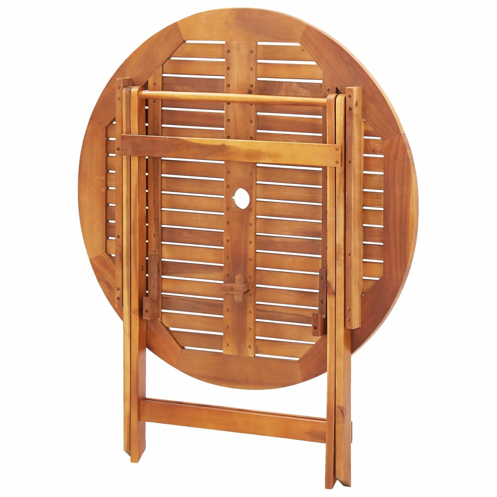 Lowestbest 35.4"x29.5" Folding Garden Table, Solid Acacia Wood Bistro Table with A Umbrella Hole Lowestbest 35.4"x29.5" Folding Garden Table, Solid Acacia Wood Bistro Table with A Umbrella Hole