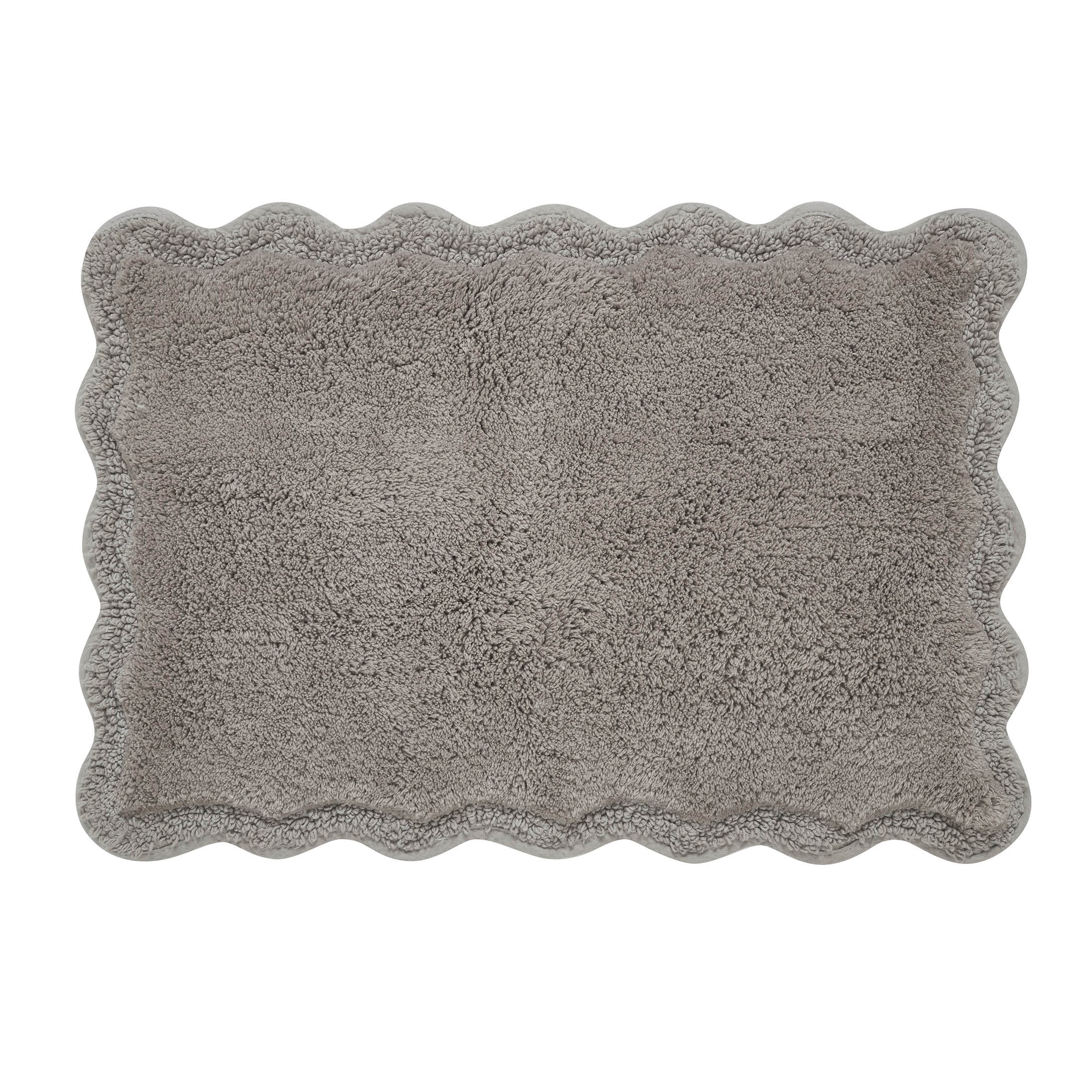VCNY Home Scallop Taupe Cotton Bath Rug, 17" x 24"